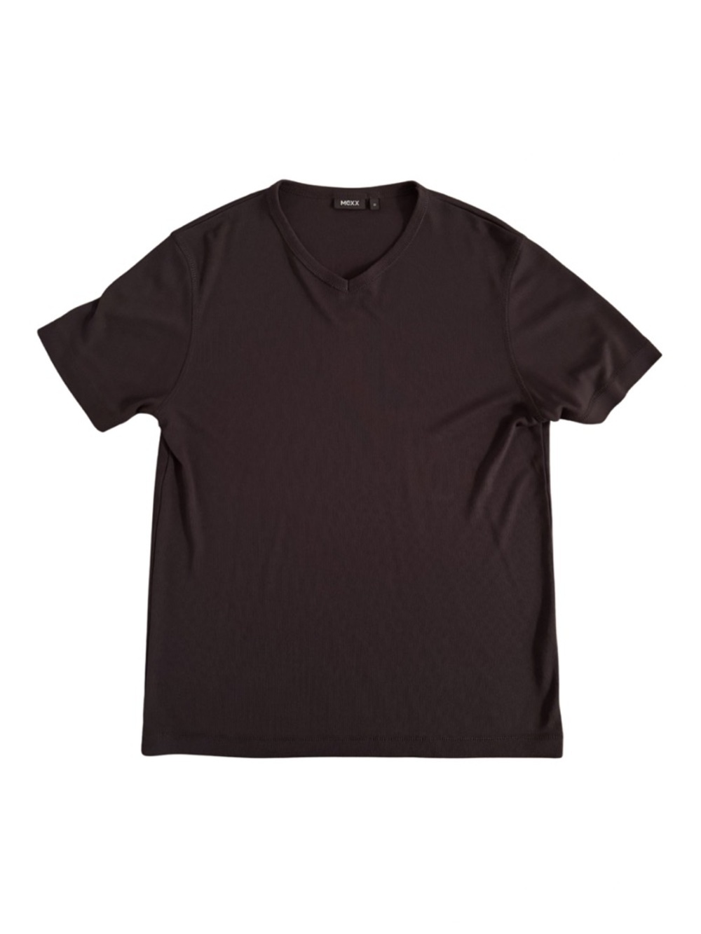 Mexx Y2K Microrib Grey V-Neck Tee